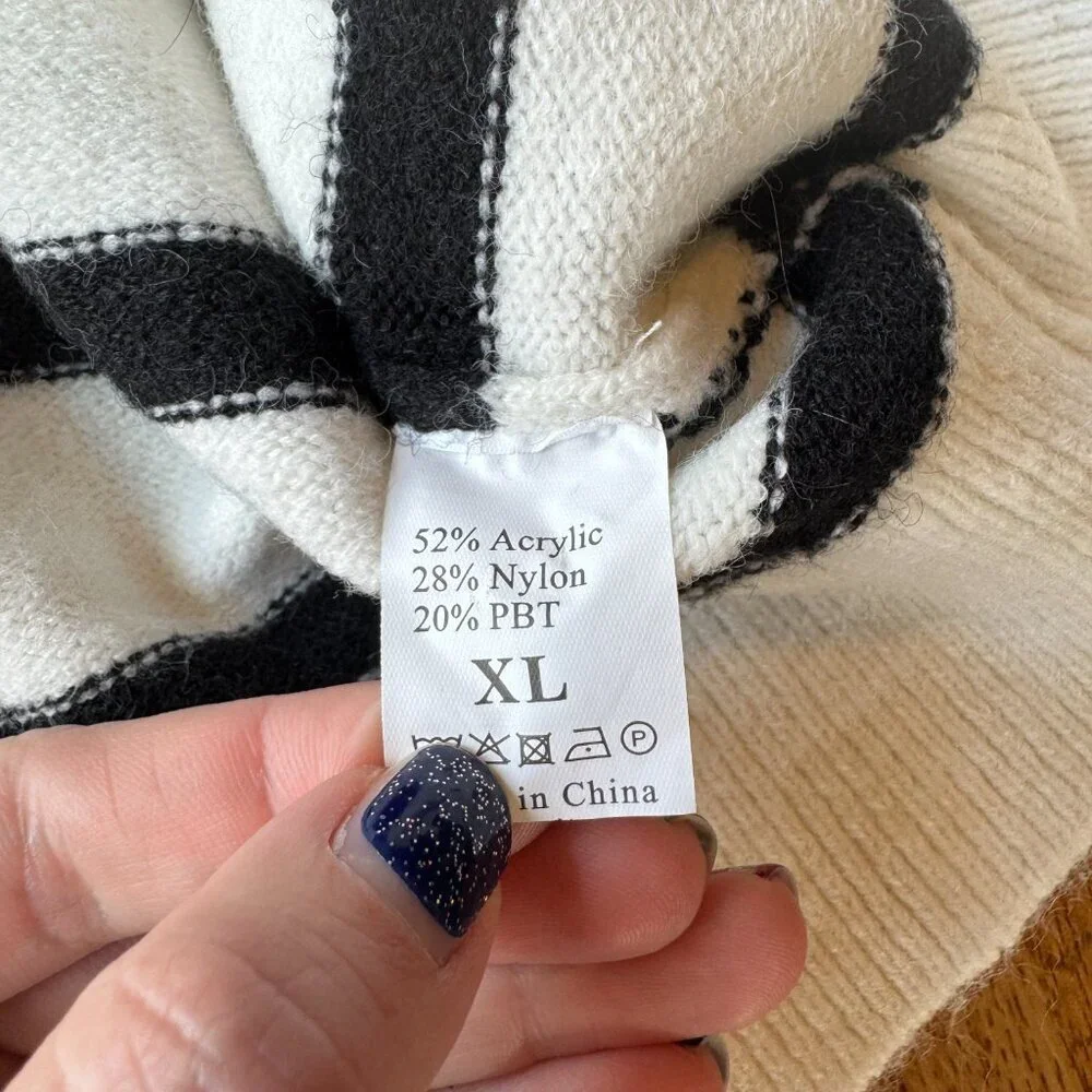 Nautical Style Striped Sweater Size XL